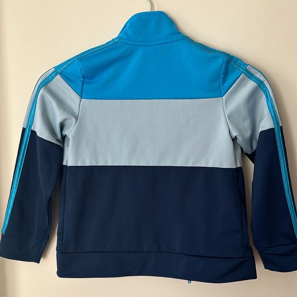 Adidas Blue Striped Track Jacket Boys Size 5 - Picture 7 of 10